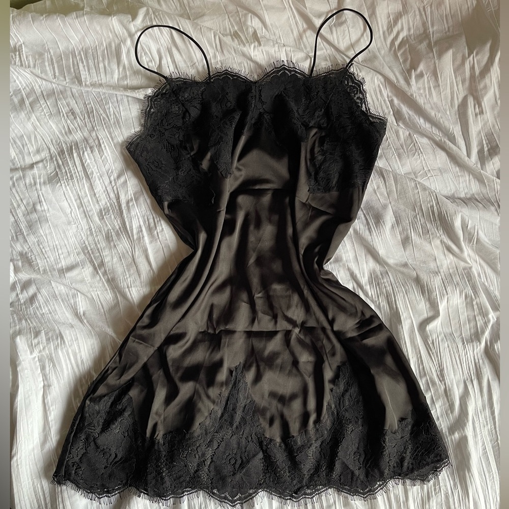 Black slip dress